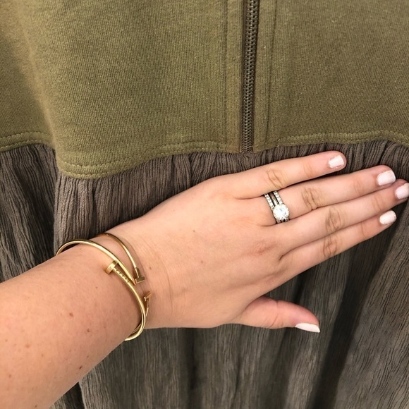 NORDSTROM sweatshirt chiffon dress - Picture 6 of 8